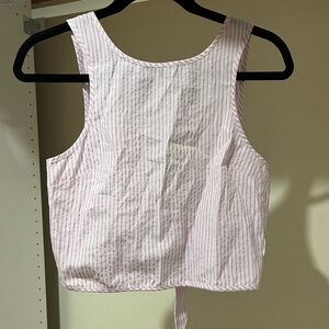 American Eagle Cropped Tie Back Shirt